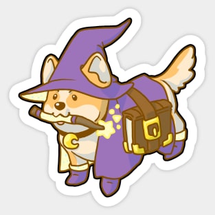 Wizard Puppy Sticker